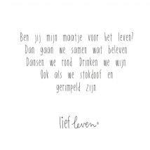 Lief Leven | Quote over liefde | Square Card