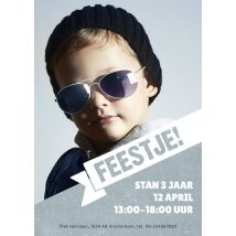 Luckz | Uitnodiging Kinderfeestje | Foto | Stoer | Jongen | Postcard