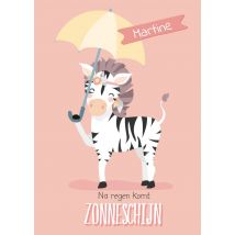 Tante Kaartje | Beterschapskaart | Na regen komt zonneschijn + naam | Giant Card