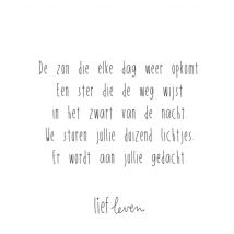 Lief Leven | Denken aan kaart | quote | Square Card