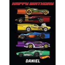 Hot Wheels | Danilo | Verjaardagskaart | Happy Birthday | Cars | Aanpasbare tekst | Large Card