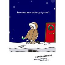 Liefs Jansje | Kerstkaart | Ijs | energie crisis | Giant Card