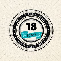 Hotchpotch | Verjaardagskaart 18 jaar | Giant Square Card