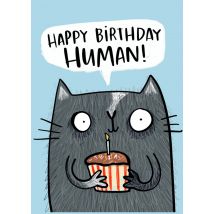 Lucy Maggie | Verjaardagskaart | cat met cupcake | Standard Card