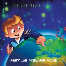 André Kuipers en de Kleine Astronauten | De Kleine Astronauten | Nieuwe Woning kaart | Aarde | Giant Square Card