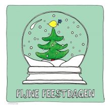 Sandysign | Kerstkaart | snowglobe | Square Card