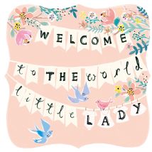Paperlink | Geboortekaart | little lady | Square Card