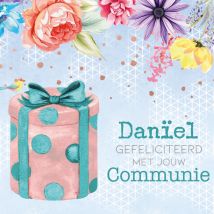 Endless Mae | Communie kaart | Bloemen | Square Card