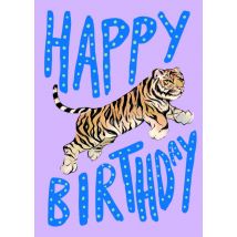 Eleanor Bowmer | Verjaardagskaart | Happy Birthday | Illustrated Tiger | Standard Card