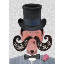 Fishuals | Patricia Hooning | Bedankt kaart | Moustache Gracias | Standard Card