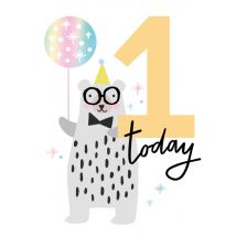 Sadler Jones | Verjaardagskaart | 1 jaar | Large Card