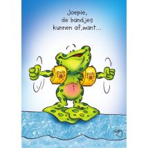 Doodles | Zwemdiploma kaart | illustratie | Large Card