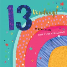 Greetz | Verjaardagskaart | 13 jaar | Large Square Card