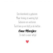 Kleine Vlindervoetjes | Condoleancekaart | naam | Square Card