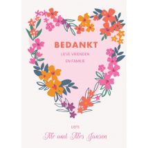 Mifkins | Natalie Alex | Bedanktuitnodiging | met naam | Standard Card