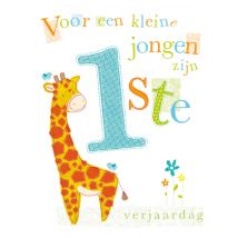 Abacus Cards | Abacus | Verjaardagskaart | Giraffe | 1ste | Giant Card