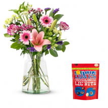 Tony's Chocolonely | Boeket Bloemenfantasie | Tony Chocolonely LIL'BITS | 120g | Flowers