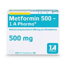 Metformin 1A Pharma 850 mg 30 St.