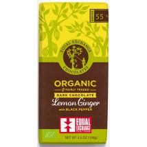 Equal Exchange Organic Lemon Ginger With Black Pepper Chocolate - 100g