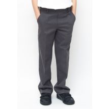 Boys Classic Fit Organic Cotton School Trousers - Grey - 5yrs Plus