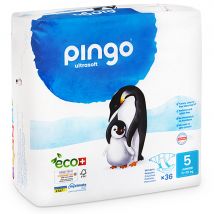 Pingo Ecological Disposable Nappies - Junior - Size 5 - Pack of 36