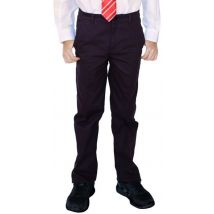 Boys Classic Fit Organic Cotton School Trousers - Black - 3yrs Plus