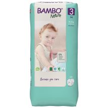 Bambo Nature Disposable Nappies - Midi - Size 3 - Economy Pack of 52