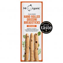 Mr Organic Hand Rolled Breadsticks with Olives - 130g