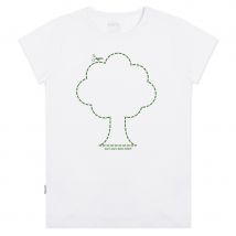 Women's Cut Out Tree T-Shirt - White