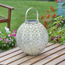 Solar Powered Damasque Cream Lantern