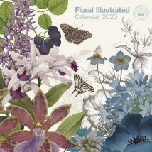 Royal Botanic Gardens Kew Floral Illustrated 2025 Wall Calendar