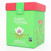 English Tea Shop Organic & Fairtrade Premium Whole Leaf Green & Pomegranate Tea - 80g