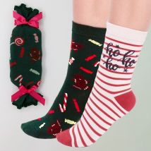 Thought Joya Bamboo Christmas Sweet Socks in a Bag - 2 Pairs