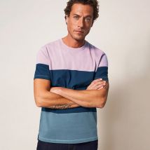 White Stuff Fairtrade Linwood Colourblock Tee - Dark Navy