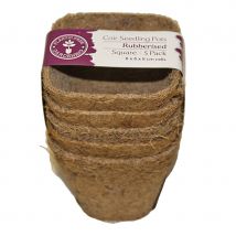 Rubberised Coir Seedling Pots - Square - Pack of 5