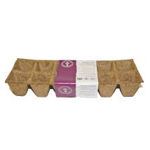 Rubberised Coir Tray Pots - 12 Square Seedling Pots