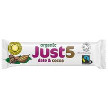 Tropical Wholefoods Just 5 Organic & Fairtrade Snack Bar - Date & Cocoa - 40g