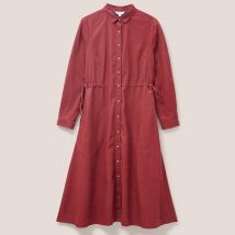 White Stuff Organic Jade Cord Shirt Dress - Plum