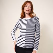 White Stuff Fairtrade Cassie Stripe Tee - Navy