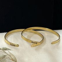 So Just Shop Gold Love Bangle