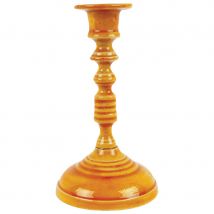 Ian Snow Moulded Metal Ceramic Candle Holder - Apricot