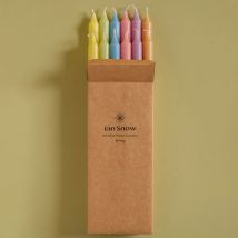 Ian Snow Spring Pastel Dinner Candles - Set of 12