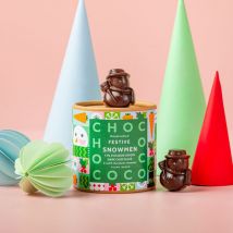 Chococo 72% Dark Chocolate Mini Snowmen Tube - 100g