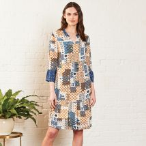 Nomads Gathered Tunic Dress - Ivory
