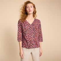 White Stuff Organic Rae Cotton Top - Pink
