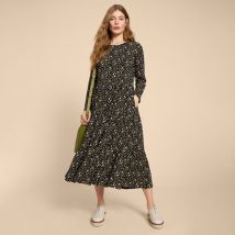 White Stuff Fairtrade Poppy Jersey Midi Dress - Black