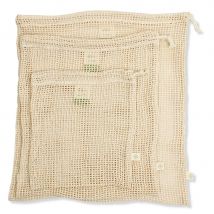 A Slice of Green Recycled Cotton Mesh Produce Bag - Variety Pack of 3