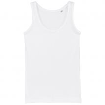Organic Cotton Fitted Vest Top - White