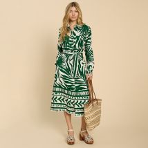 White Stuff Toni EcoVero Shirt Dress - Green