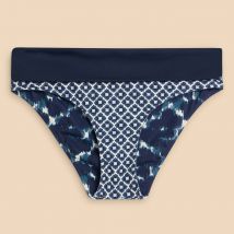 White Stuff Recycled Reversible Fold Down Bikini Bottom - Navy